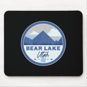 Bear Lake Utah Ut Mountains Badge Hiking Souvenir Mouse Mat
