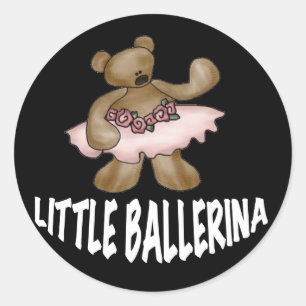 Bear Little Ballerina  Classic Round Sticker