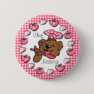Bear Little Chef Custom Button (Rnd)