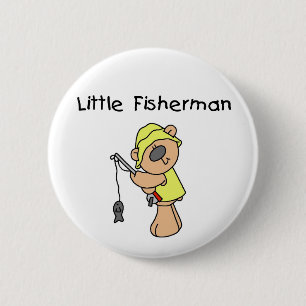 Bear Little Fisherman 6 Cm Round Badge