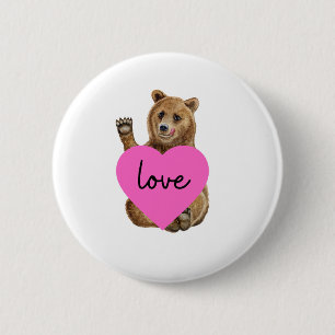 Bear Love Button