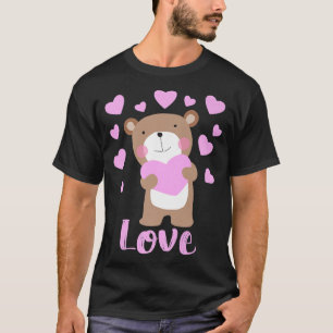 Bear Love Hearts for Boys Girls Kids Premium  T-Shirt