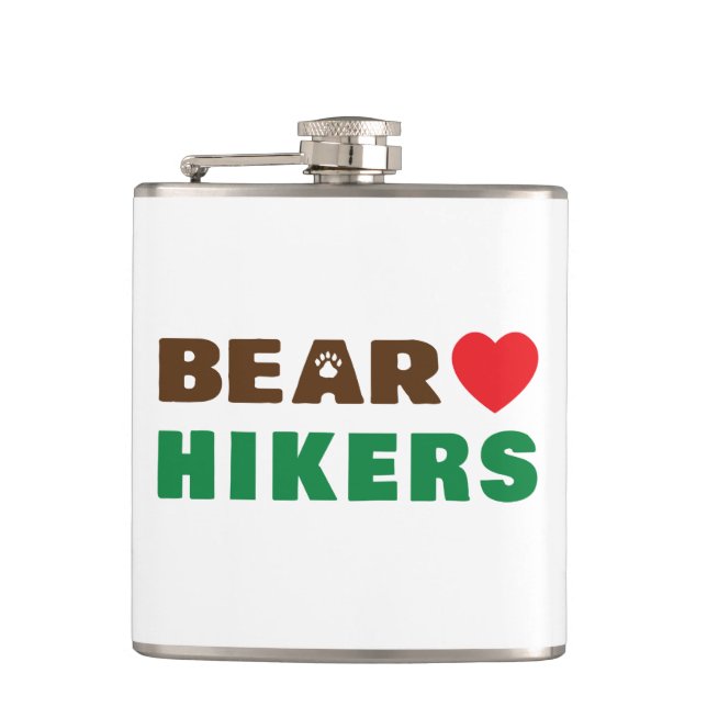 Bear love hiker hip flask (Front)