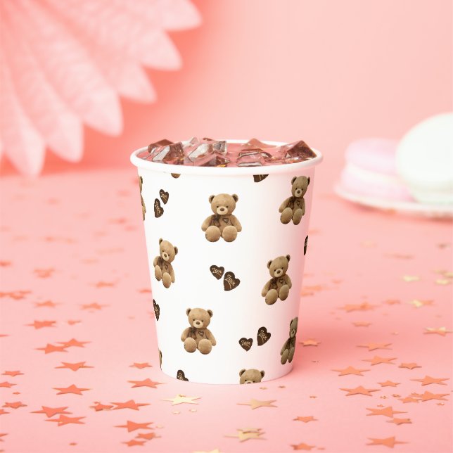 Bear love paper cups (Insitu)
