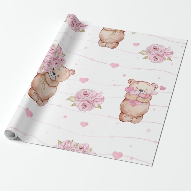 Bear love wrapping paper (Unrolled)