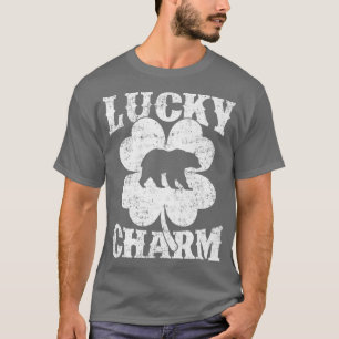 Bear Lover Shamrock Lucky Charm Grizzly Bear St Pa T-Shirt