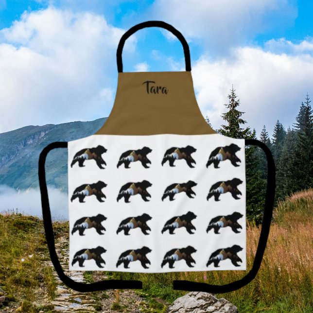 Bear Lover's "Bears with Mountains" Apron (Creator Uploaded)