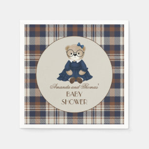 Bear Luxury Girl Baby Shower  Napkin