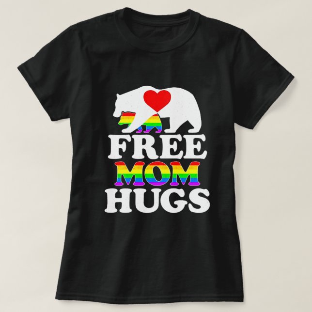 Bear Mama Free Mum Hugs T-Shirt (Design Front)