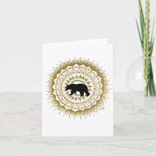 Bear Mandala Folded Note Card