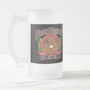 Bear Market Beer Frosted Glass Beer Mug