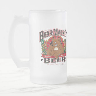 Bear Market Beer Frosted Glass Beer Mug