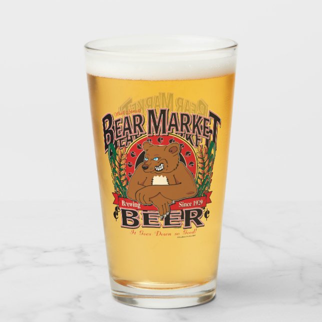 Bear Market Beer Glass (Front Filled)