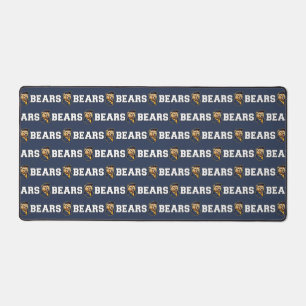 Bear Mascot   Dark Blue - School College Team Desk Mat