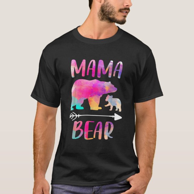 Bear Matching Family Outfits Funny Mama Bear One C T-Shirt (Front)