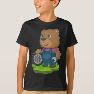 Bear Mechanic Car tire T-Shirt