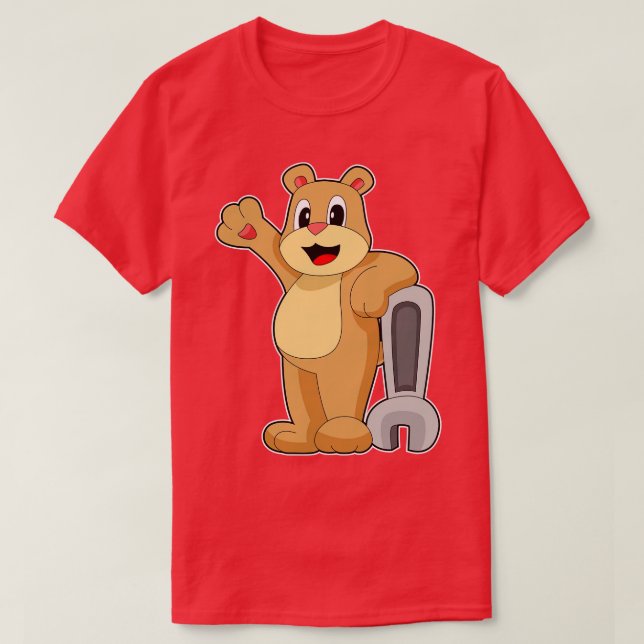 Bear Mechanic Wrench T-Shirt (Design Front)
