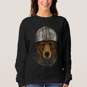 Bear Mediaeval Knight Templar Renaissance Wildlife Sweatshirt