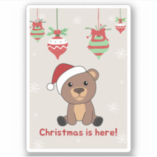 Bear Merry Christmas Winter Animals Bears Sticker