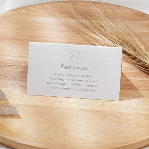 Bear Minimalist Gender Neutral Books For Baby Enclosure Card