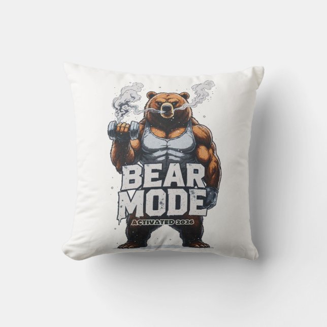 Bear Mode Activated 2026 Cushion (Front)