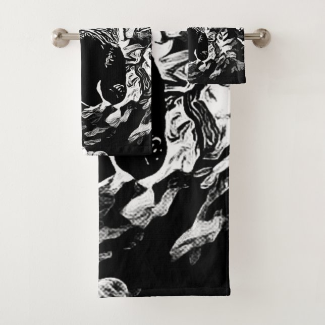 Bear Models: Panda Bear Cubs 01 Bath Towel Set (Insitu)