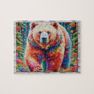 Bear Mosaic, Wild Animals, Tiles, Gift,  Jigsaw Puzzle