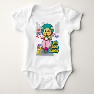 Bear motorcycle baby bodysuit