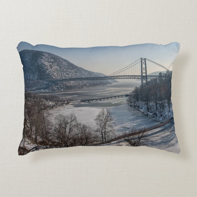 Bear Mountain Bridge Decorative Cushion (Front)