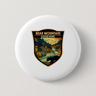 Bear Mountain State Park New York Travel Vintage  6 Cm Round Badge