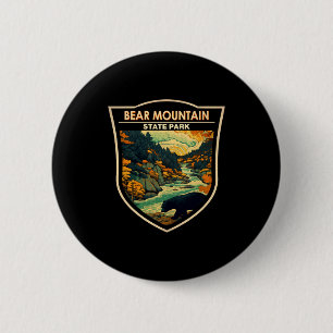 Bear Mountain State Park New York Travel Vintage 6 Cm Round Badge