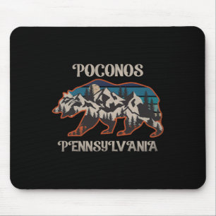 Bear Mountains Poconos Pennsylvania Pa Vintage 80s Mouse Mat