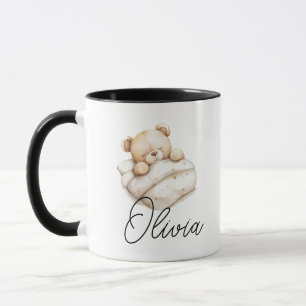 bear mug for kids with name,