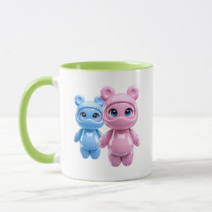 Bear Mug Glossy Kawaii Duo