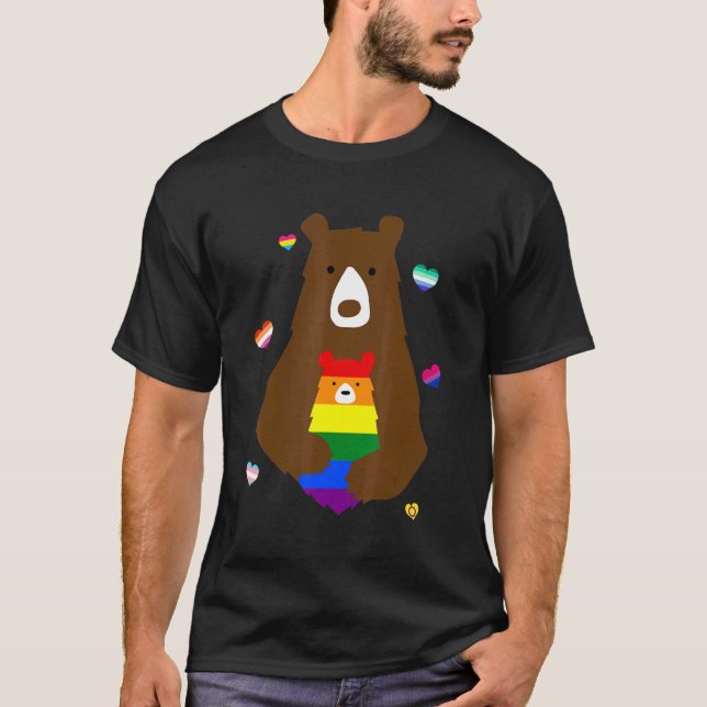 Bear Mum Lgbt Lesbian Gay Bi Transgender Pride Acc T-Shirt (Front)