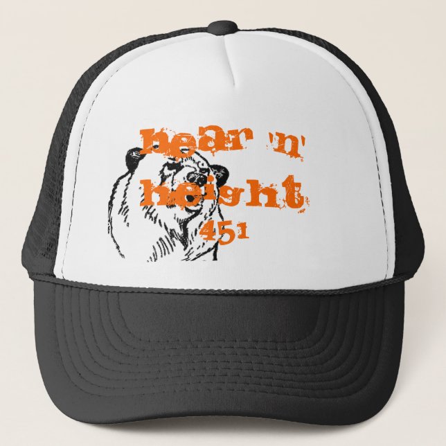 Bear 'n' Height, 451 Trucker Hat (Front)