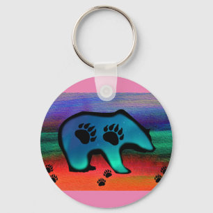 Bear Northern Lights Spirit Bear Key Ring