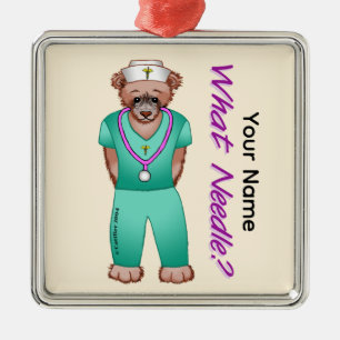 Bear Nurse Metal Tree Decoration