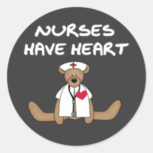 Bear Nurses Have Heart T-shirts and Gifts Classic Round Sticker