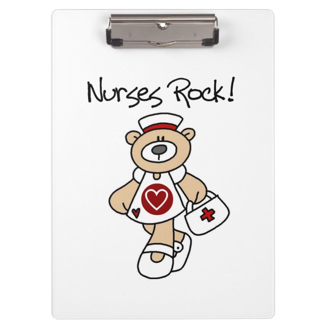 Bear Nurses Rock Clipboard (Front)