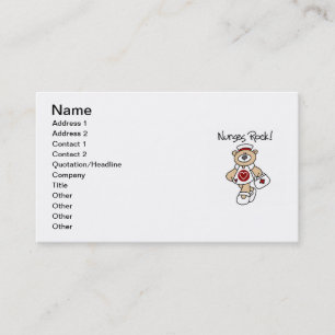 Bear Nurses Rock T-shirts and Gifts Business Card