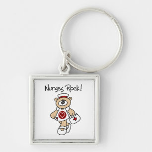 Bear Nurses Rock T-shirts and Gifts Key Ring