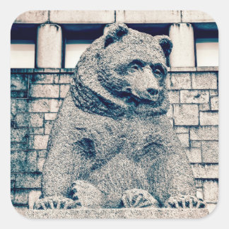 Bear of Stone Square Sticker