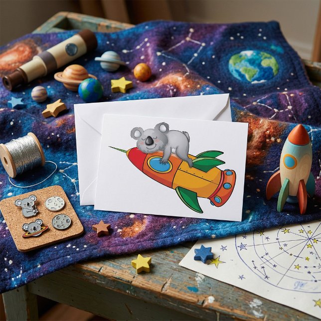 Bear On A Rocket Invitations (Creator Uploaded)