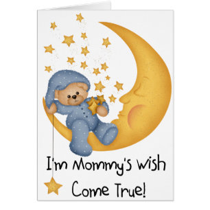 Bear on Moon I'm Mummy's Wish (blue)