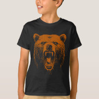 Bear Orange Angry Grizzly Bear Hiking Camping Camp