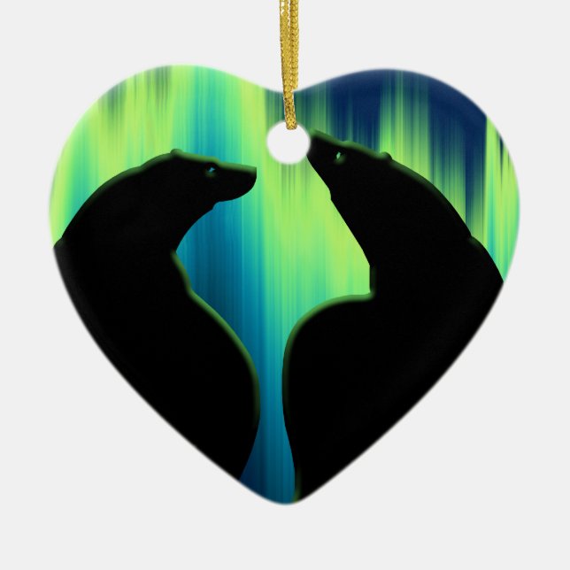 Bear Ornament Personalised Bear  Love Decoration (Front)