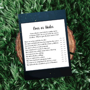 Bear Over or Under Baby Shower Game Invitation