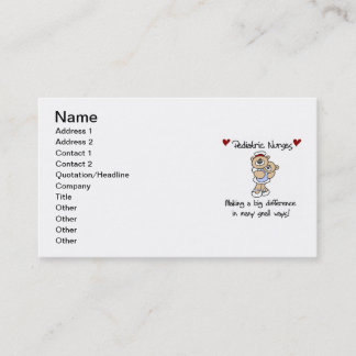 Bear Paediatrics Nurses T-shirts and Gifts Business Card