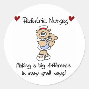 Bear Paediatrics Nurses T-shirts and Gifts Classic Round Sticker
